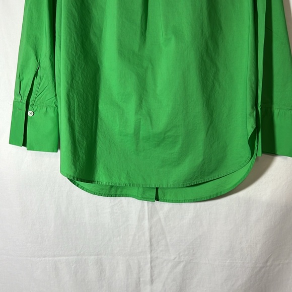 Talbots size MP green long sleeve button up top - Picture 6 of 12